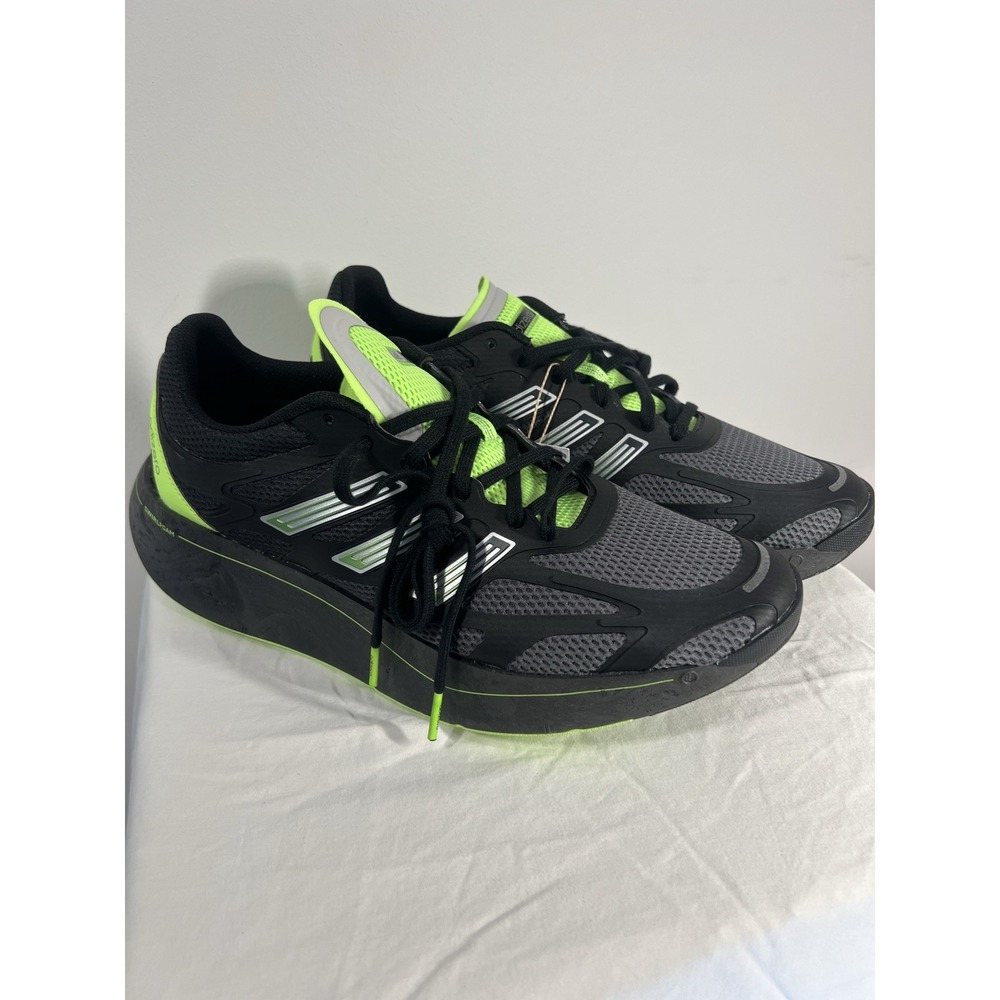adidas Adizero Aruku Mens 12 Black Gray Neon Green Swirlfoam Sneakers NWT - Picture 3 of 11